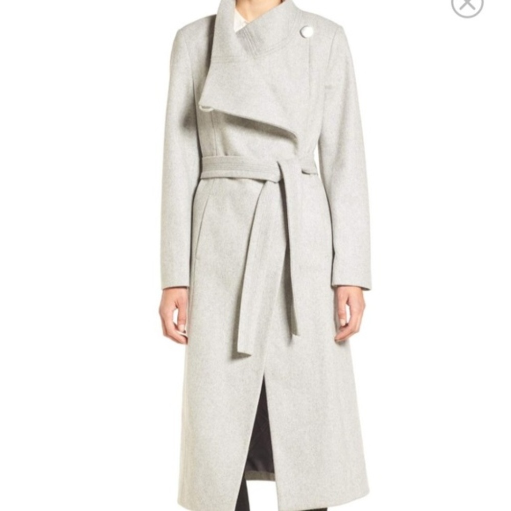 NEW! Kenneth Cole NY Wool Blend Maxi Wrap Coat